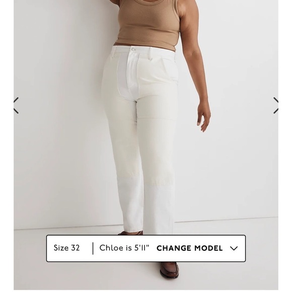 NWT Madewell The '90s Straight Jean: Two-Tone Workwear Edition - Picture 8 of 9